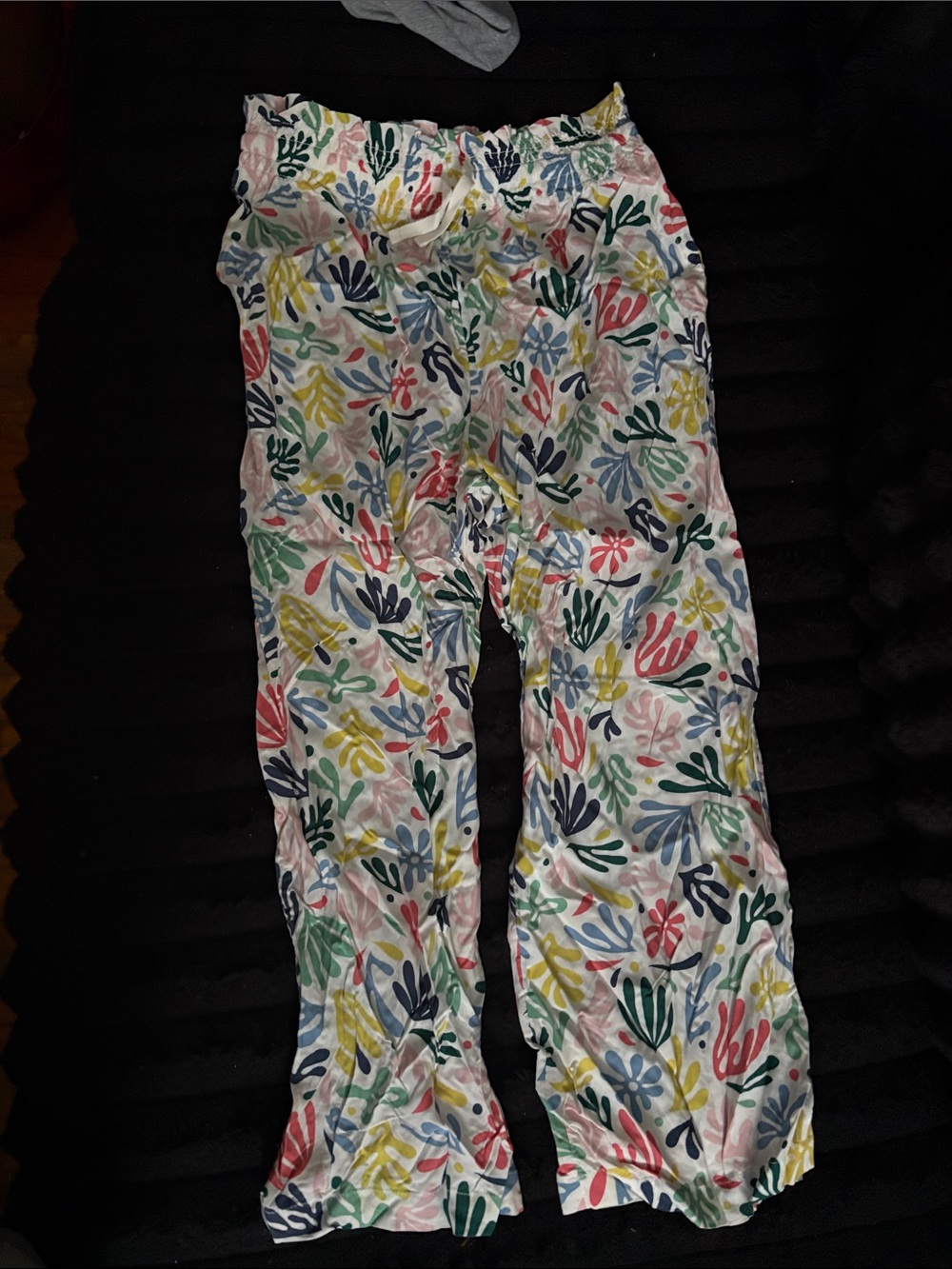 Kids Multicolor Floral Lounge Pants with Elastic Waist